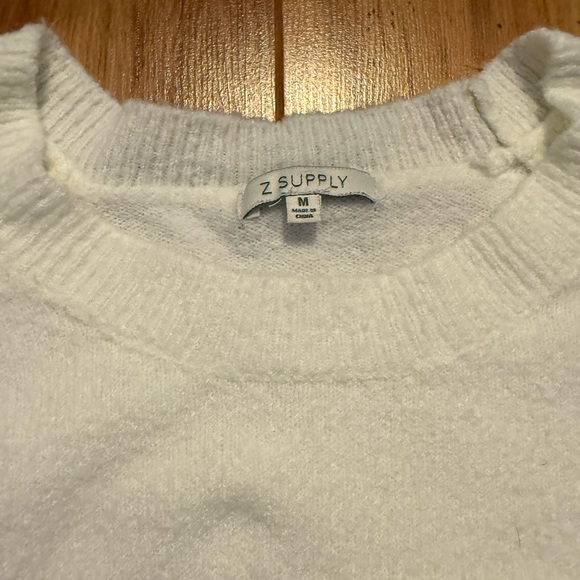 Z Supply Merry Fuzzy Sweater in Cream - Picture 5 of 6